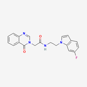 molecular formula C20H17FN4O2 B11019171 N-[2-(6-fluoro-1H-indol-1-yl)ethyl]-2-(4-oxoquinazolin-3(4H)-yl)acetamide 