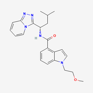 1-(2-methoxyethyl)-N-[(1S)-3-methyl-1-([1,2,4]triazolo[4,3-a]pyridin-3-yl)butyl]-1H-indole-4-carboxamide