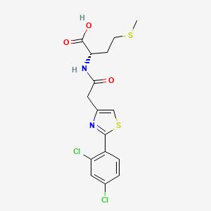 molecular formula C16H16Cl2N2O3S2 B11019204 N-{[2-(2,4-dichlorophenyl)-1,3-thiazol-4-yl]acetyl}-L-methionine 