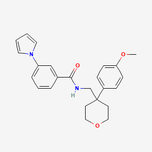 N-{[4-(4-methoxyphenyl)tetrahydro-2H-pyran-4-yl]methyl}-3-(1H-pyrrol-1-yl)benzamide