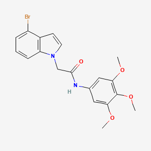 molecular formula C19H19BrN2O4 B11019240 2-(4-bromo-1H-indol-1-yl)-N-(3,4,5-trimethoxyphenyl)acetamide 