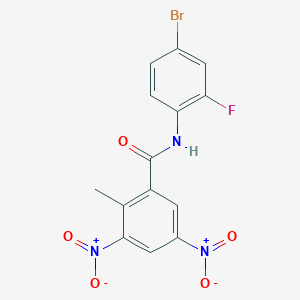 N-(4-bromo-2-fluorophenyl)-2-methyl-3,5-dinitrobenzamide