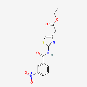 Ethyl (2-{[(3-nitrophenyl)carbonyl]amino}-1,3-thiazol-4-yl)acetate