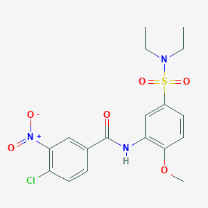 4-chloro-N-[5-(diethylsulfamoyl)-2-methoxyphenyl]-3-nitrobenzamide