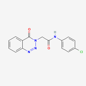 N-(4-chlorophenyl)-2-(4-oxo-1,2,3-benzotriazin-3(4H)-yl)acetamide