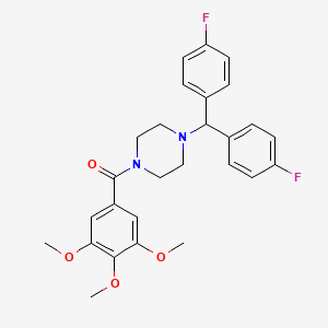 {4-[Bis(4-fluorophenyl)methyl]piperazino}(3,4,5-trimethoxyphenyl)methanone