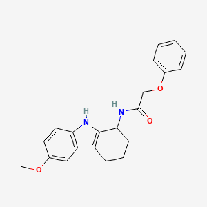 molecular formula C21H22N2O3 B11019304 N-(6-methoxy-2,3,4,9-tetrahydro-1H-carbazol-1-yl)-2-phenoxyacetamide 