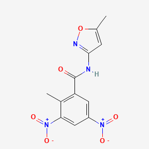 molecular formula C12H10N4O6 B11019307 2-methyl-N-(5-methyl-1,2-oxazol-3-yl)-3,5-dinitrobenzamide CAS No. 349541-28-2