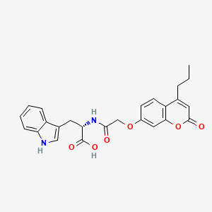 molecular formula C25H24N2O6 B11019310 N-{[(2-oxo-4-propyl-2H-chromen-7-yl)oxy]acetyl}-L-tryptophan 