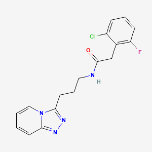 molecular formula C17H16ClFN4O B11019317 2-(2-chloro-6-fluorophenyl)-N-[3-([1,2,4]triazolo[4,3-a]pyridin-3-yl)propyl]acetamide 