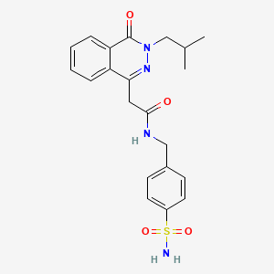 molecular formula C21H24N4O4S B11019329 2-[3-(2-methylpropyl)-4-oxo-3,4-dihydrophthalazin-1-yl]-N-(4-sulfamoylbenzyl)acetamide 