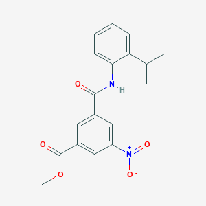 molecular formula C18H18N2O5 B11019331 Methyl 3-nitro-5-{[2-(propan-2-yl)phenyl]carbamoyl}benzoate 