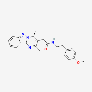 molecular formula C23H24N4O2 B11019352 2-(2,4-dimethylpyrimido[1,2-b]indazol-3-yl)-N-(4-methoxyphenethyl)acetamide 