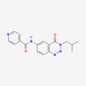 N-[3-(2-methylpropyl)-4-oxo-3,4-dihydro-1,2,3-benzotriazin-6-yl]pyridine-4-carboxamide