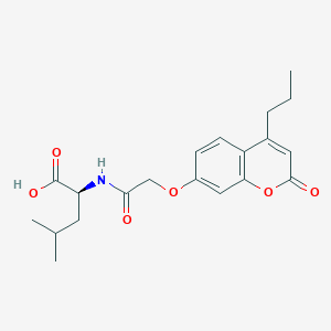 molecular formula C20H25NO6 B11019423 N-{[(2-oxo-4-propyl-2H-chromen-7-yl)oxy]acetyl}-L-leucine 