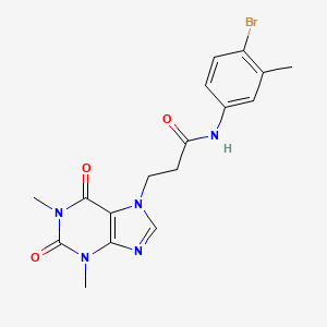 N-(4-bromo-3-methylphenyl)-3-(1,3-dimethyl-2,6-dioxo-1,2,3,6-tetrahydro-7H-purin-7-yl)propanamide