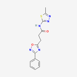 N-(5-methyl-1,3,4-thiadiazol-2-yl)-3-(3-phenyl-1,2,4-oxadiazol-5-yl)propanamide