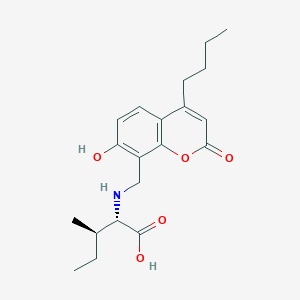 molecular formula C20H27NO5 B11019498 (2S,3R)-2-{[(4-butyl-7-hydroxy-2-oxo-2H-chromen-8-yl)methyl]amino}-3-methylpentanoic acid 