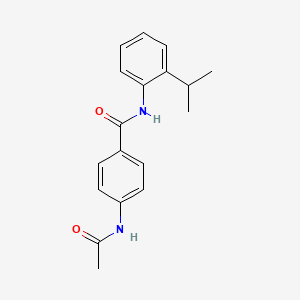 molecular formula C18H20N2O2 B11019519 4-(acetylamino)-N-[2-(propan-2-yl)phenyl]benzamide 