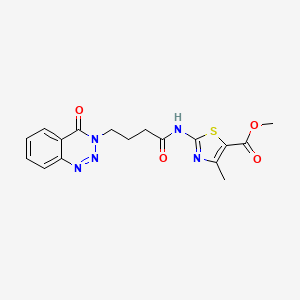 methyl 4-methyl-2-{[4-(4-oxo-1,2,3-benzotriazin-3(4H)-yl)butanoyl]amino}-1,3-thiazole-5-carboxylate