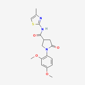 1-(2,4-dimethoxyphenyl)-N-[(2E)-4-methyl-1,3-thiazol-2(3H)-ylidene]-5-oxopyrrolidine-3-carboxamide