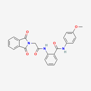 molecular formula C24H19N3O5 B11019545 2-{[(1,3-dioxo-1,3-dihydro-2H-isoindol-2-yl)acetyl]amino}-N-(4-methoxyphenyl)benzamide 