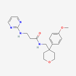 molecular formula C20H26N4O3 B11019568 N-{[4-(4-methoxyphenyl)tetrahydro-2H-pyran-4-yl]methyl}-N~3~-pyrimidin-2-yl-beta-alaninamide 