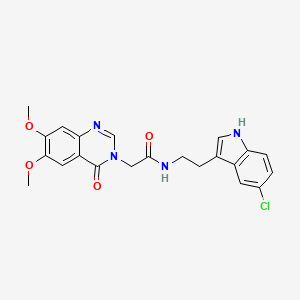 molecular formula C22H21ClN4O4 B11019585 N-[2-(5-chloro-1H-indol-3-yl)ethyl]-2-(6,7-dimethoxy-4-oxoquinazolin-3(4H)-yl)acetamide 