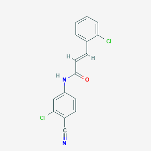 (2E)-N-(3-chloro-4-cyanophenyl)-3-(2-chlorophenyl)prop-2-enamide