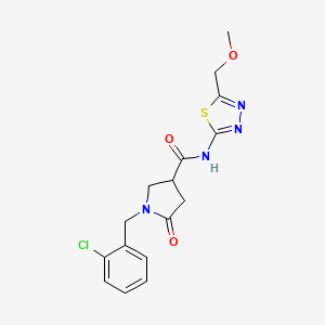 1-(2-chlorobenzyl)-N-[(2E)-5-(methoxymethyl)-1,3,4-thiadiazol-2(3H)-ylidene]-5-oxopyrrolidine-3-carboxamide