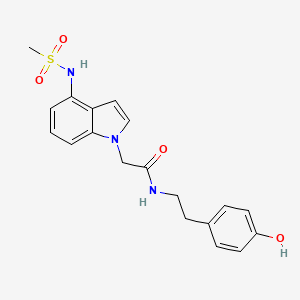 molecular formula C19H21N3O4S B11019598 N-[2-(4-hydroxyphenyl)ethyl]-2-{4-[(methylsulfonyl)amino]-1H-indol-1-yl}acetamide 