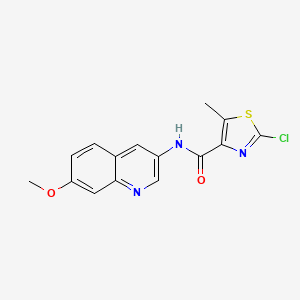 molecular formula C15H12ClN3O2S B11019609 2-chloro-N-(7-methoxyquinolin-3-yl)-5-methyl-1,3-thiazole-4-carboxamide 