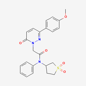 molecular formula C23H23N3O5S B11019617 N-(1,1-dioxidotetrahydrothiophen-3-yl)-2-[3-(4-methoxyphenyl)-6-oxopyridazin-1(6H)-yl]-N-phenylacetamide 