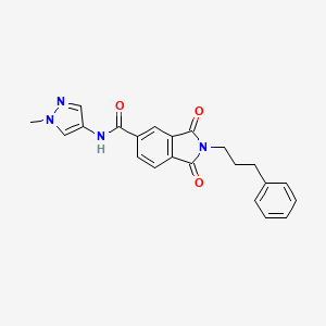 N-(1-methyl-1H-pyrazol-4-yl)-1,3-dioxo-2-(3-phenylpropyl)-2,3-dihydro-1H-isoindole-5-carboxamide