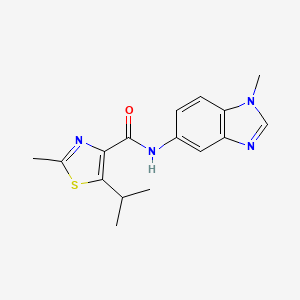 2-methyl-N-(1-methyl-1H-benzimidazol-5-yl)-5-(propan-2-yl)-1,3-thiazole-4-carboxamide