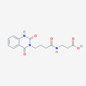 molecular formula C15H17N3O5 B11019637 N-[4-(2-hydroxy-4-oxoquinazolin-3(4H)-yl)butanoyl]-beta-alanine 