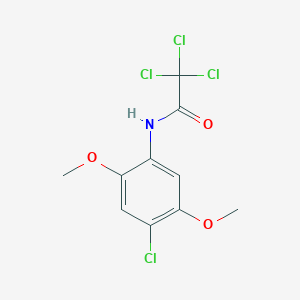 molecular formula C10H9Cl4NO3 B11019650 2,2,2-trichloro-N-(4-chloro-2,5-dimethoxyphenyl)acetamide 