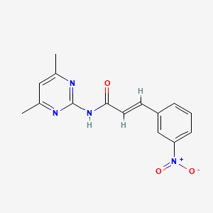 molecular formula C15H14N4O3 B11019652 (2E)-N-(4,6-dimethylpyrimidin-2-yl)-3-(3-nitrophenyl)prop-2-enamide 