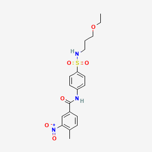 N-{4-[(3-ethoxypropyl)sulfamoyl]phenyl}-4-methyl-3-nitrobenzamide