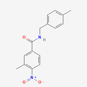 molecular formula C16H16N2O3 B11019664 3-methyl-N-(4-methylbenzyl)-4-nitrobenzamide 