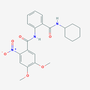 N-[2-(cyclohexylcarbamoyl)phenyl]-4,5-dimethoxy-2-nitrobenzamide