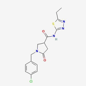 1-(4-chlorobenzyl)-N-(5-ethyl-1,3,4-thiadiazol-2-yl)-5-oxopyrrolidine-3-carboxamide