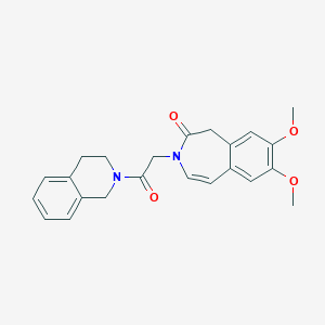 molecular formula C23H24N2O4 B11019711 3-[2-(3,4-dihydroisoquinolin-2(1H)-yl)-2-oxoethyl]-7,8-dimethoxy-1,3-dihydro-2H-3-benzazepin-2-one 