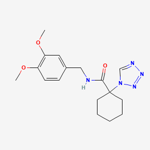 N-(3,4-dimethoxybenzyl)-1-(1H-tetrazol-1-yl)cyclohexanecarboxamide