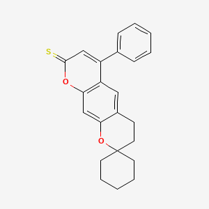 6'-phenyl-3',4'-dihydro-8'H-spiro[cyclohexane-1,2'-pyrano[3,2-g]chromene]-8'-thione