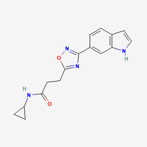 N-cyclopropyl-3-[3-(1H-indol-6-yl)-1,2,4-oxadiazol-5-yl]propanamide