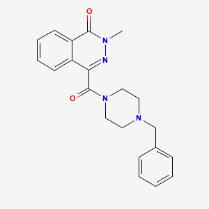 molecular formula C21H22N4O2 B11019832 4-[(4-benzylpiperazino)carbonyl]-2-methyl-1(2H)-phthalazinone 