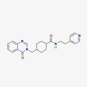 4-[(4-oxoquinazolin-3(4H)-yl)methyl]-N-[2-(pyridin-4-yl)ethyl]cyclohexanecarboxamide