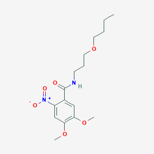 N-(3-butoxypropyl)-4,5-dimethoxy-2-nitrobenzamide