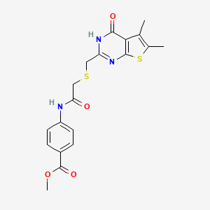 Methyl 4-[({[(4-hydroxy-5,6-dimethylthieno[2,3-d]pyrimidin-2-yl)methyl]sulfanyl}acetyl)amino]benzoate